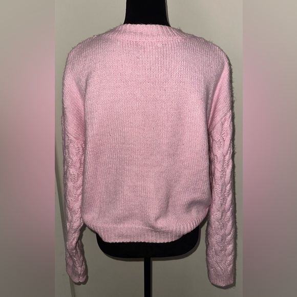 Jessica Simpson Cable Knit Cropped Long Sleeve Sweater - Size XL - Picture 4 of 6
